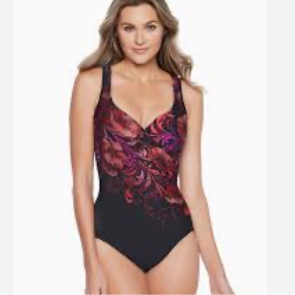 MIRACLESUIT Women’s Kashmir Enchant One Piece Swimsuit, Size 12 - Picture 1 of 10